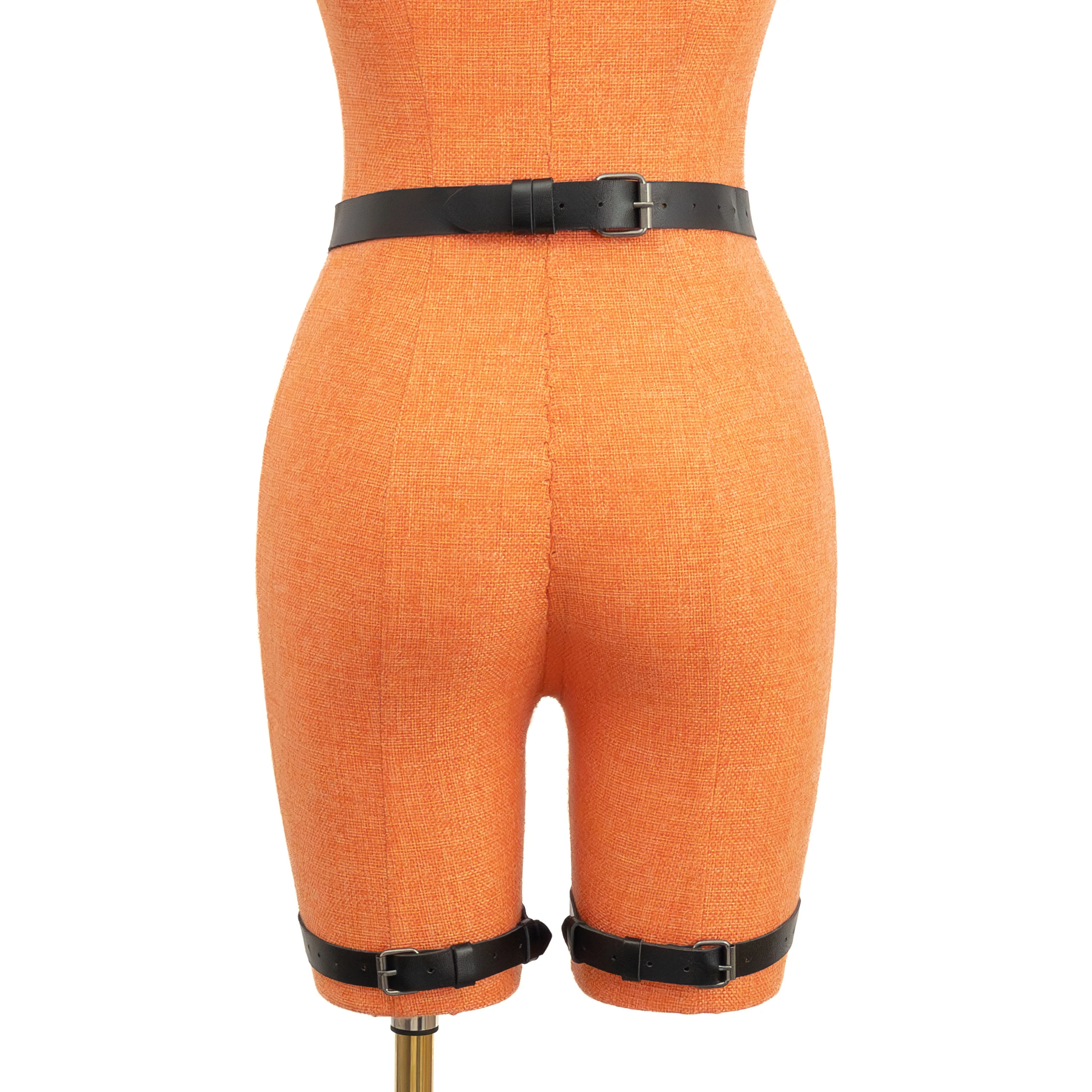 O-Ring Leather Garter Belt with D-Rings - Image 7