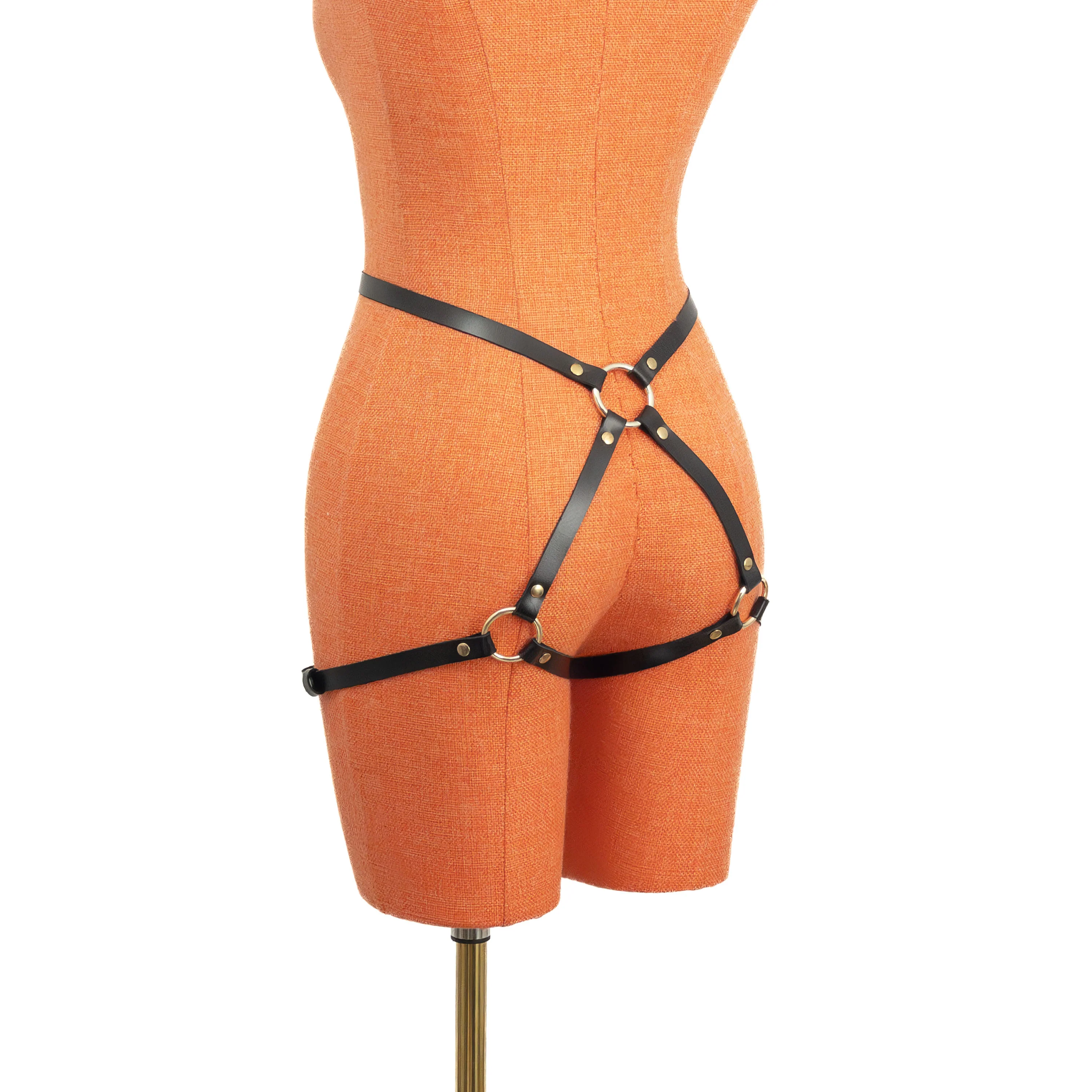 Slim Strap Leather Butt Garter - Image 5